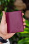 Zoozie Bags Cartera de Piel para Hombre Color Rojo Claret Elegante y Duradera