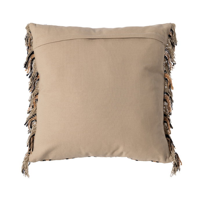 Ixia Cojín Beige-ocre Algodón/Terciopelo 50 x 50 cm