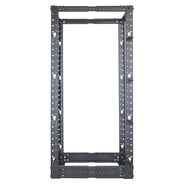 Intellinet Rack de Laboratorio 19" 26U 4 Postes, Negro, Capacidad 360 kg, Kit Flatpack, Gestión de Cables, Ruedas, Ajustable