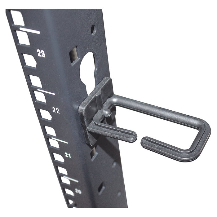 Intellinet Rack de Laboratorio 19" 26U 4 Postes, Negro, Capacidad 360 kg, Kit Flatpack, Gestión de Cables, Ruedas, Ajustable