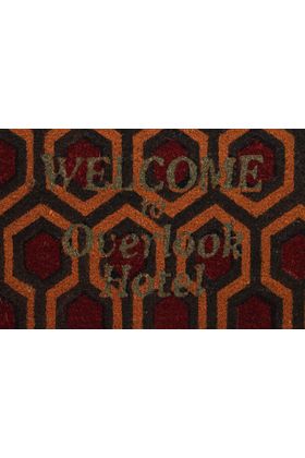 Sd Toys Felpudo Welcome Overlook Hotel 60x40 cm de fibra de coco para entrada, basado en El Padrino, con asa para transporte