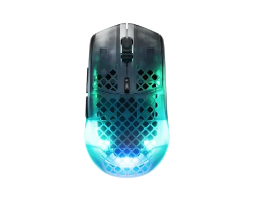 SteelSeries Aerox 3 Wireless Gen 2 - Ratón Gaming Inalámbrico (RF + Bluetooth) Óptico 26000 DPI 68g Para Diestros, Negro Shadow