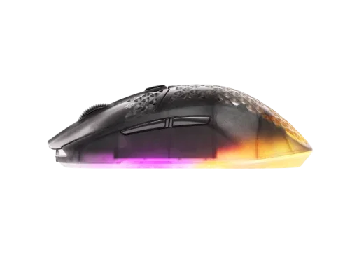 SteelSeries Aerox 3 Wireless Gen 2 - Ratón Gaming Inalámbrico (RF + Bluetooth) Óptico 26000 DPI 68g Para Diestros, Negro Shadow