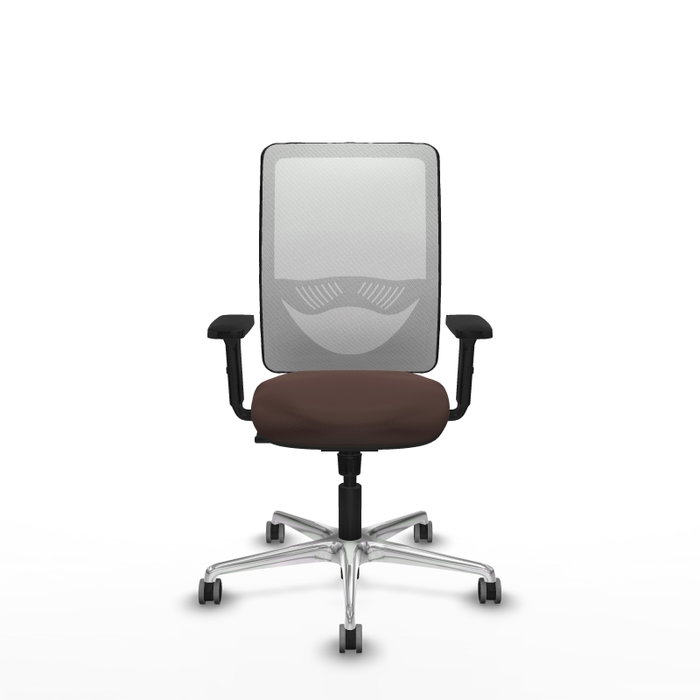 PIQUERAS Y CRESPO Silla de oficina Zulema con mecanismo Sincro, Marrón oscuro y Blanco PIQUERAS Y CRESPO Silla de oficina Zulema con mecanismo Sincro, Marrón oscuro y Blanco