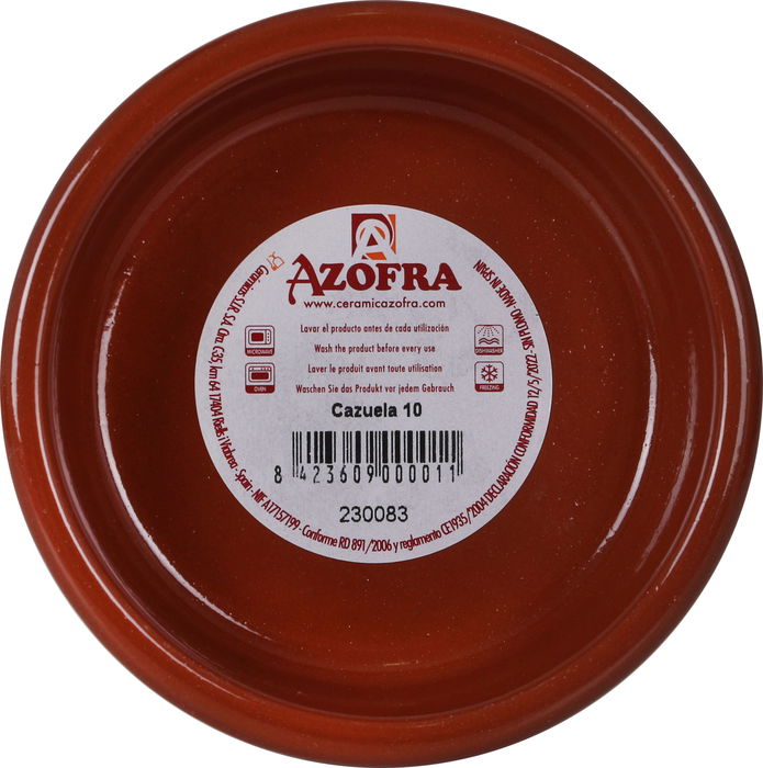 Azofra Cazuela Vitro 10 cm (24 Unidades)