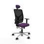 PIQUERAS Y CRESPO Silla de oficina Motilla con mecanismo Sincro/Traslack, Morado y Negro