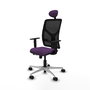 PIQUERAS Y CRESPO Silla de oficina Motilla con mecanismo Sincro/Traslack, Morado y Negro