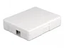 DeLOCK Caja de conexión de fibra óptica para montaje en pared, 2 x SC Simplex o LC Duplex, Blanco