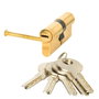 FAC Cilindro de Seguridad 71-P 35x35 mm Latonado Leva 15 mm