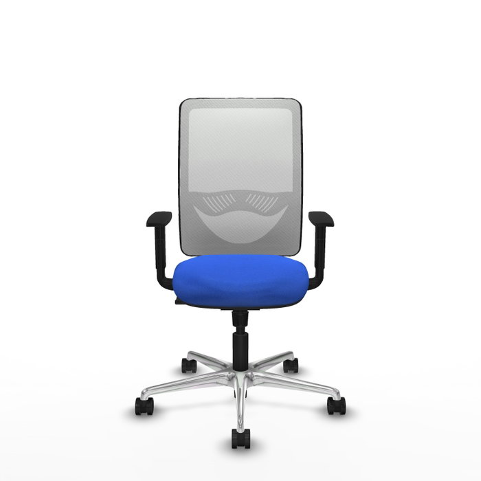 PIQUERAS Y CRESPO Silla de oficina Zulema con mecanismo Sincro, Azul y Blanco