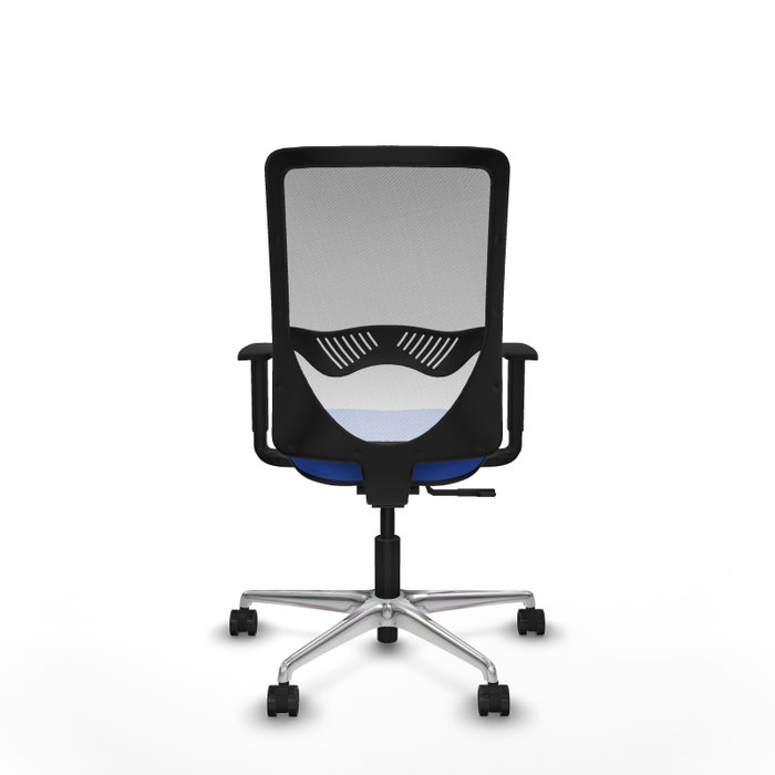 PIQUERAS Y CRESPO Silla de oficina Zulema con mecanismo Sincro, Azul y Blanco