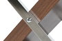 DKD Home Decor Mesa de Centro Símil Madera Marrón Oscuro y Plateado