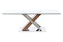 DKD Home Decor Mesa de Centro Símil Madera Marrón Oscuro y Plateado