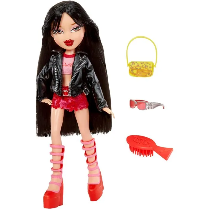 Bratz Muñeca Coleccionable Jade con Atuendo, Bolso y Gafas de Sol para Salir - Figura de Moda - Edad 6+