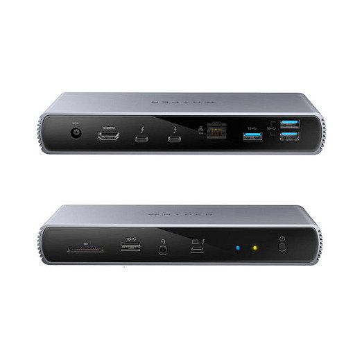 Targus HDTB4D-EUZ Docking Station Thunderbolt 4 con 96W de Entrega de Energía y Puertos HDMI, RJ-45, USB 3.2 Gen 2, Gris