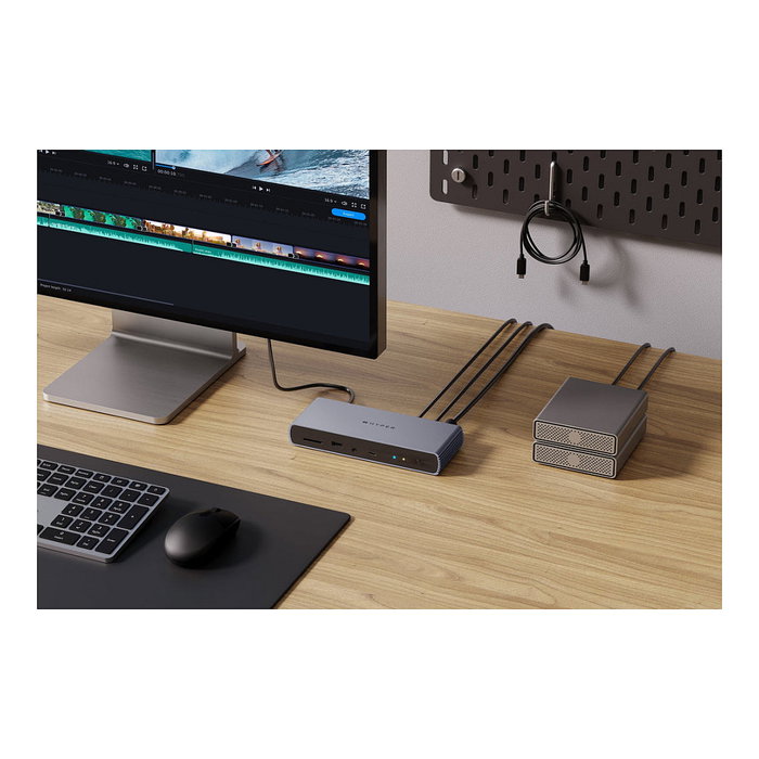 Targus HDTB4D-EUZ Docking Station Thunderbolt 4 con 96W de Entrega de Energía y Puertos HDMI, RJ-45, USB 3.2 Gen 2, Gris