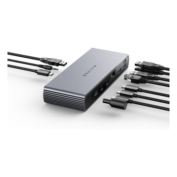 Targus HDTB4D-EUZ Docking Station Thunderbolt 4 con 96W de Entrega de Energía y Puertos HDMI, RJ-45, USB 3.2 Gen 2, Gris