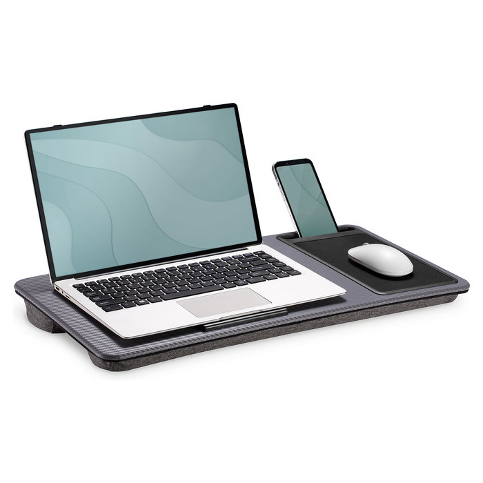 Digitus Notebook Desk con Base para Ratón y Soporte para Portátil hasta 43.18 cm (17 Pulgadas) - Soporte Ergonómico para Computadora