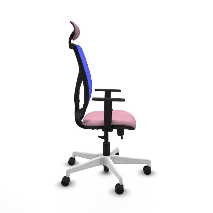 PIQUERAS Y CRESPO Silla de oficina Motilla con mecanismo Sincro/Traslack, Rosa y Azul