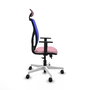 PIQUERAS Y CRESPO Silla de oficina Motilla con mecanismo Sincro/Traslack, Rosa y Azul
