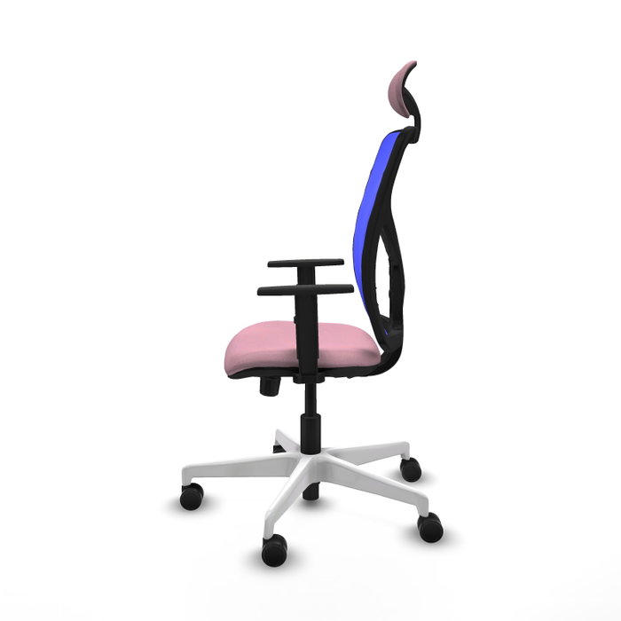 PIQUERAS Y CRESPO Silla de oficina Motilla con mecanismo Sincro/Traslack, Rosa y Azul