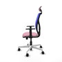 PIQUERAS Y CRESPO Silla de oficina Motilla con mecanismo Sincro/Traslack, Rosa y Azul