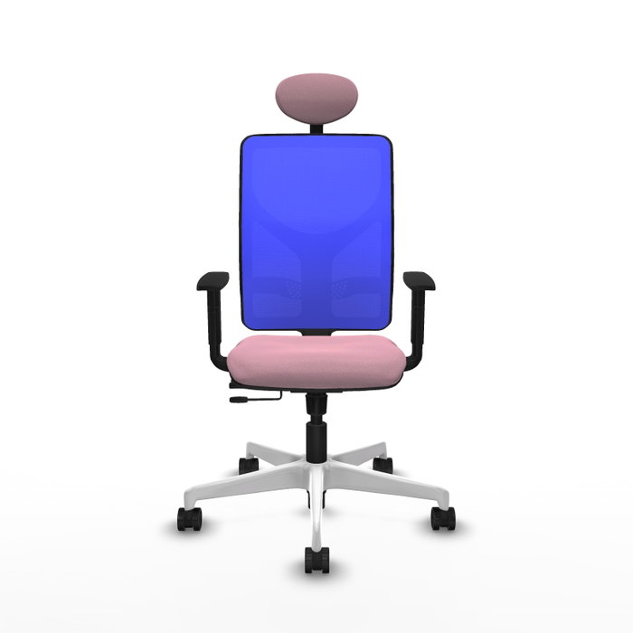 PIQUERAS Y CRESPO Silla de oficina Motilla con mecanismo Sincro/Traslack, Rosa y Azul