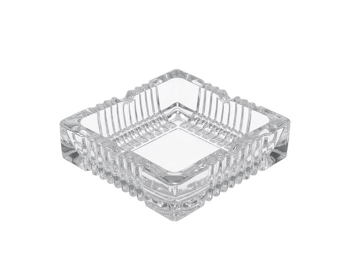 Inde Cenicero de Vidrio Cuadrado para Exterior o Interior, 11.2 cm x 11.2 cm x 4.1 cm, Color Transparente (36 Unidades)