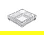 Inde Cenicero de Vidrio Cuadrado para Exterior o Interior, 11.2 cm x 11.2 cm x 4.1 cm, Color Transparente (36 Unidades)