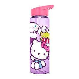 Kids Licensing Cantimplora Redonda Hello Kitty HK50208 600ml Transparente Violeta Rosa