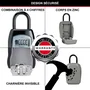Master Lock Caja de Llave Segura Talla L Seguridad Reforzada Combinación Programable 4 Dígitos Resistente a la Intemperie Gris