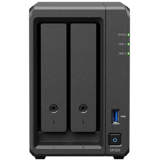 Synology DP320 NAS Escritorio R1600 8 GB 16 TB Negro 2 Bahías Synology DP320 NAS Escritorio R1600 8 GB 16 TB Negro 2 Bahías