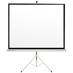Pantalla manual proyección 112 Pulgadas 2mx2m, tela blanca superesistente