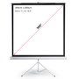 Pantalla manual proyección 112 Pulgadas 2mx2m, tela blanca superesistente