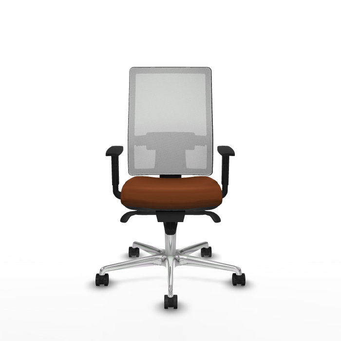 PIQUERAS Y CRESPO Silla de oficina Horna con mecanismo Sincro, Marrón y Blanco PIQUERAS Y CRESPO Silla de oficina Horna con mecanismo Sincro, Marrón y Blanco