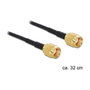 DeLOCK 88475 Cable coaxial RP-SMA Hembra a RP-SMA Hembra 320 mm