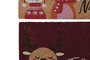 DKD Home Decor Felpudo Navidad Tradicional Rojo Multicolor Fibra Coco PVC 40 x 60 cm (2 Unidades)