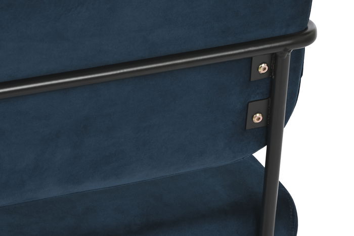 DKD Home Decor Butaca Azul Negro 72 x 71 x 55.5 cm