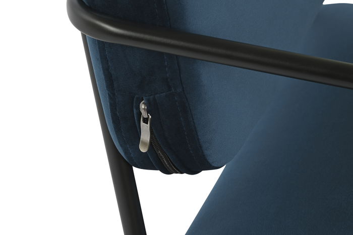 DKD Home Decor Butaca Azul Negro 72 x 71 x 55.5 cm