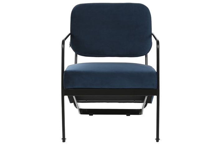DKD Home Decor Butaca Azul Negro 72 x 71 x 55.5 cm