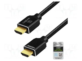 LogiLink Cable HDMI 2.1 de 3 m, 8K/60 Hz, 48 Gbps