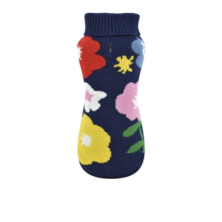 Nayeco Jersey Punto Agata 50 cm para Perro con Estampado de Flores para Paseos Seguros y Cómodos