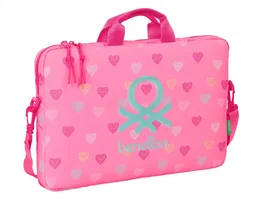 Maletín para Portátil Benetton Heart Rosa 40 x 27 x 4 cm