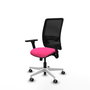 PIQUERAS Y CRESPO Silla de oficina Zulema con mecanismo Sincro, Rosa y Negro
