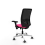 PIQUERAS Y CRESPO Silla de oficina Zulema con mecanismo Sincro, Rosa y Negro