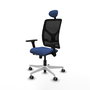 PIQUERAS Y CRESPO Silla de oficina Motilla con mecanismo Sincro/Traslack, Azul marino y Negro