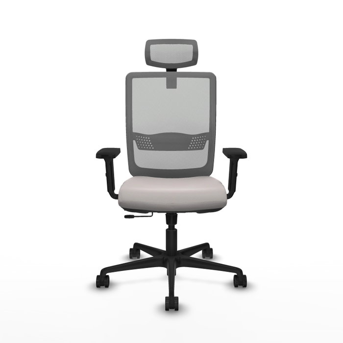 PIQUERAS Y CRESPO Silla de oficina Haches con mecanismo Sincro/Traslack, Blanco y Gris PIQUERAS Y CRESPO Silla de oficina Haches con mecanismo Sincro/Traslack, Blanco y Gris
