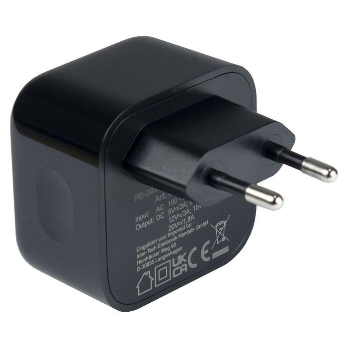 Inter-Tech PD-2036 Cargador USB-C 36W Negro