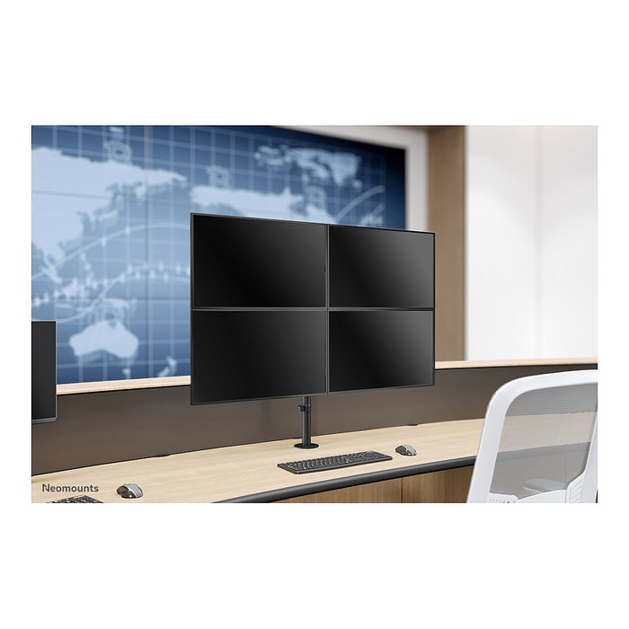 Neomounts FPMA-D550D4BLACK Soporte de Monitor Móvil para 4 Pantallas de 13" a 32" con Pinza o Atornillado, Negro Neomounts FPMA-D550D4BLACK Soporte de Monitor Móvil para 4 Pantallas de 13" a 32" con Pinza o Atornillado, Negro
