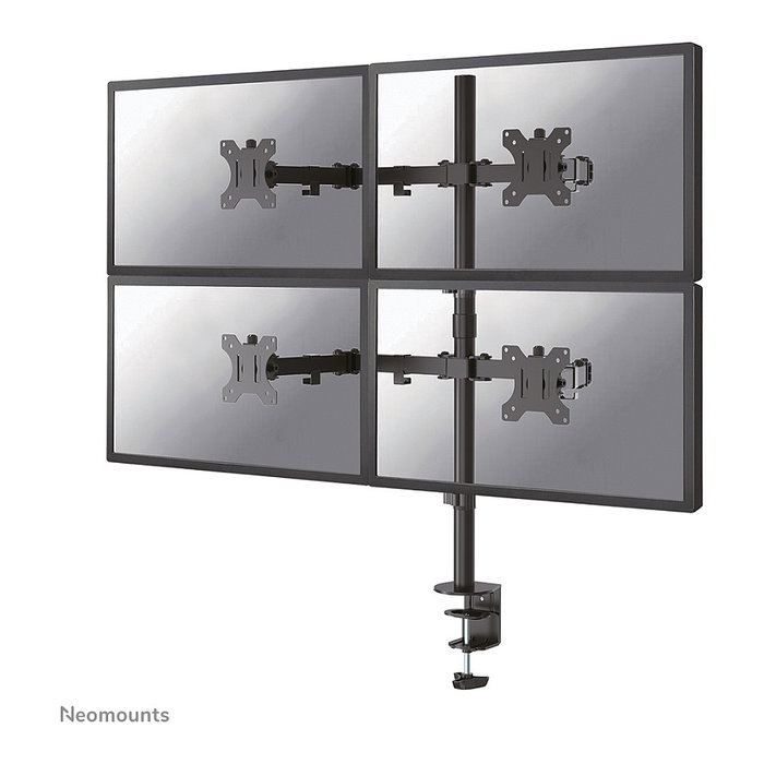 Neomounts FPMA-D550D4BLACK Soporte de Monitor Móvil para 4 Pantallas de 13" a 32" con Pinza o Atornillado, Negro Neomounts FPMA-D550D4BLACK Soporte de Monitor Móvil para 4 Pantallas de 13" a 32" con Pinza o Atornillado, Negro